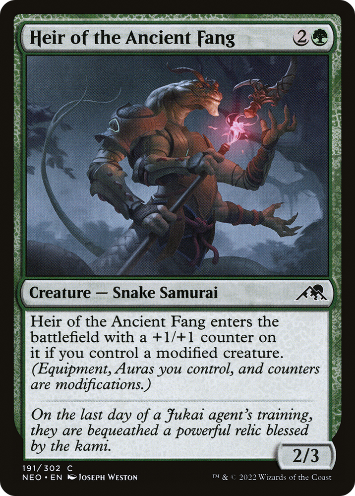 Heir of the Ancient Fang (NEO-191) - Kamigawa: Neon Dynasty Foil