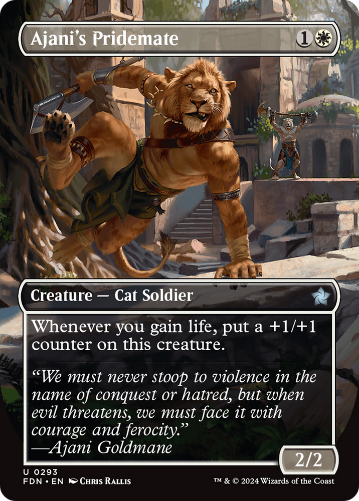 Ajani's Pridemate (FDN-293) - Foundations (Borderless) Foil