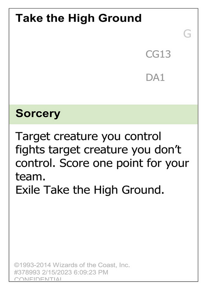 Take the High Ground (UNK-CG13) - Unknown Event