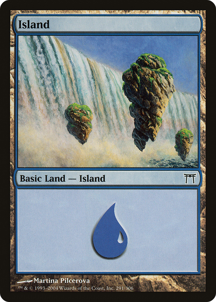 Island (291) (CHK-291) - Champions of Kamigawa Foil