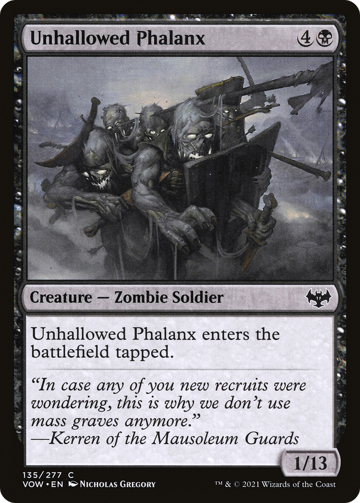 Unhallowed Phalanx (VOW-135) - Innistrad: Crimson Vow Foil
