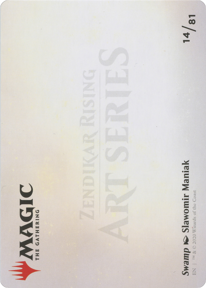 Swamp // Swamp (AZNR-014) - Zendikar Rising Art Series (Borderless) Foil
