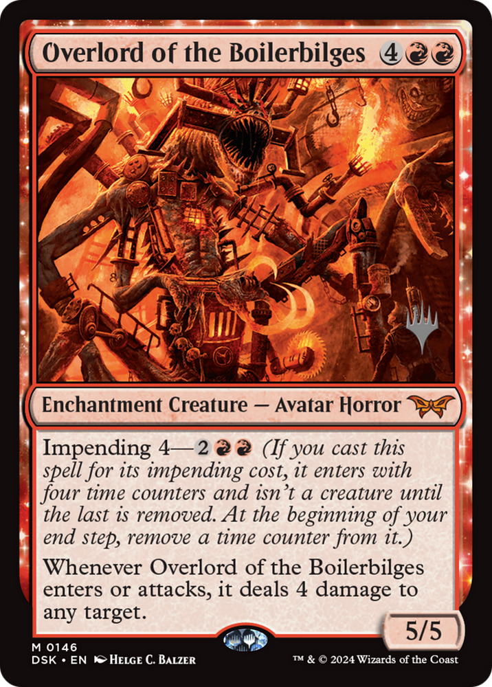 Overlord of the Boilerbilges (PPDSK-146) - Duskmourn: House of Horror Promos: (enchantment) Foil