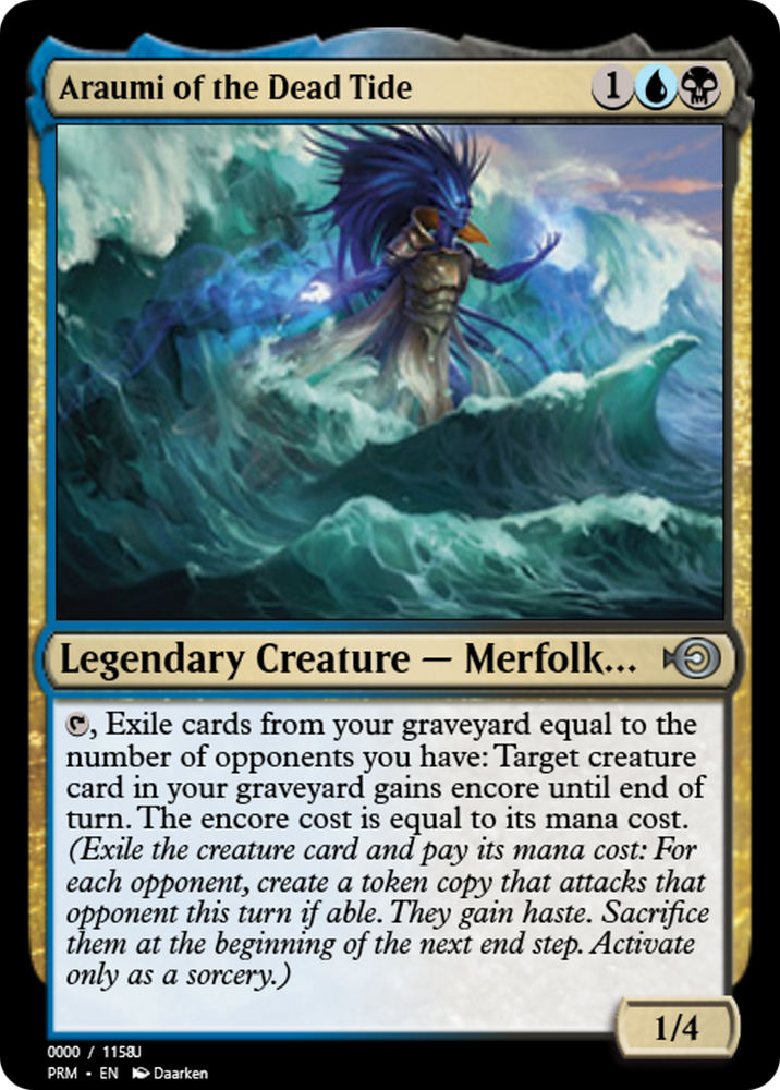 Araumi of the Dead Tide (PRM-86270) - Magic Online Promos