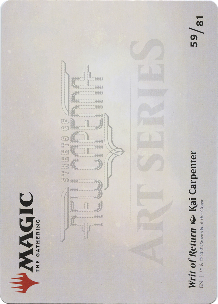 Writ of Return // Writ of Return (ASNC-059) - New Capenna Art Series (Borderless) Foil
