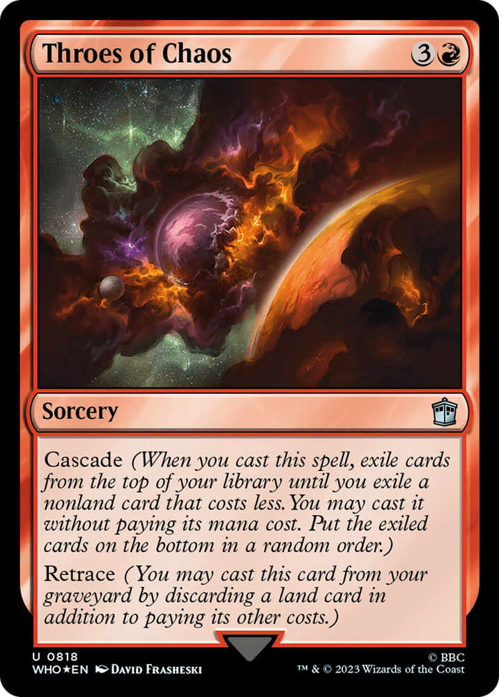 Throes of Chaos (Surge Foil) (WHO-818) - Doctor Who Foil