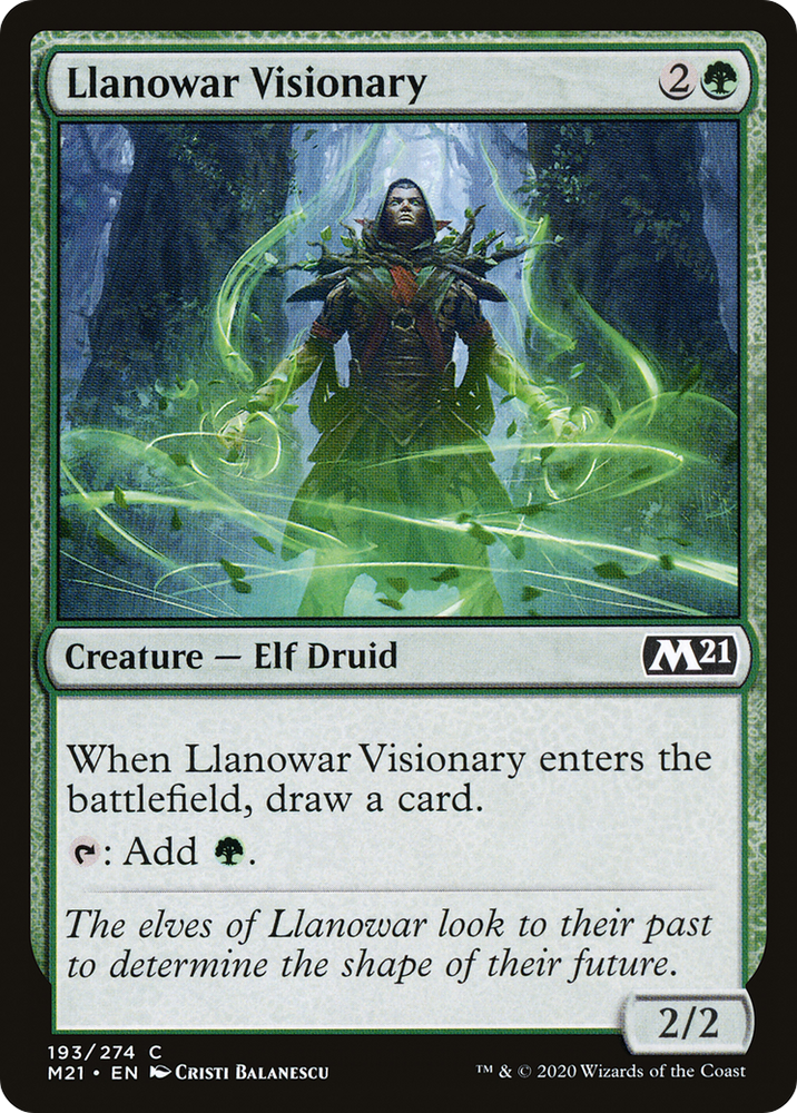 Llanowar Visionary (M21-193) - Core Set 2021 Foil