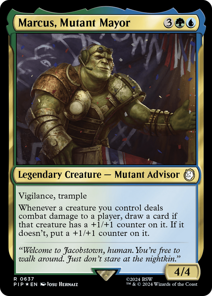Marcus, Mutant Mayor (Surge Foil) (PIP-637) - Fallout Foil