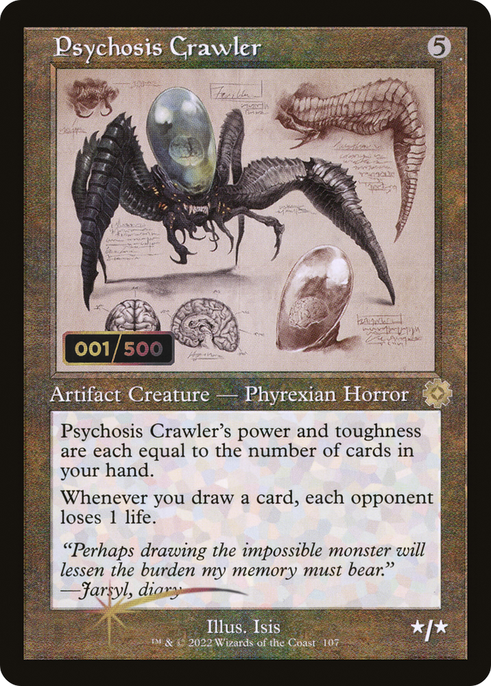 Psychosis Crawler (Schematic) (Serial Numbered) (BRR-107) - The Brothers' War Retro Artifacts Foil