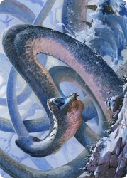 Koma, Cosmos Serpent // Koma, Cosmos Serpent (AKHM-060) - Kaldheim Art Series (Borderless)