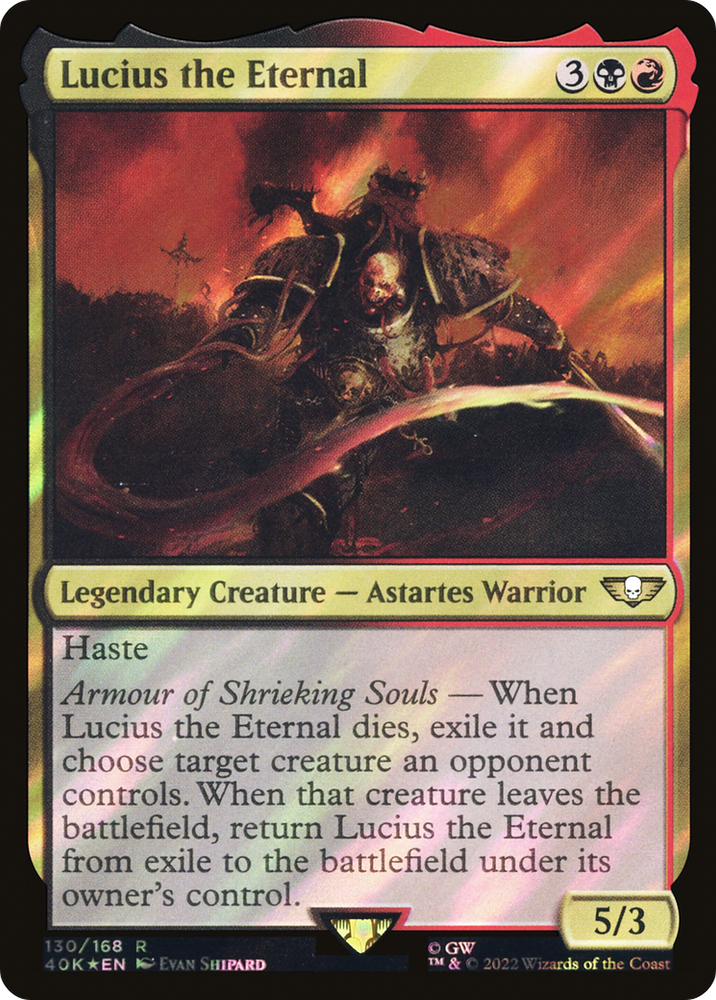 Lucius the Eternal (Surge Foil) (40K-130★) - Warhammer 40,000 Commander Foil