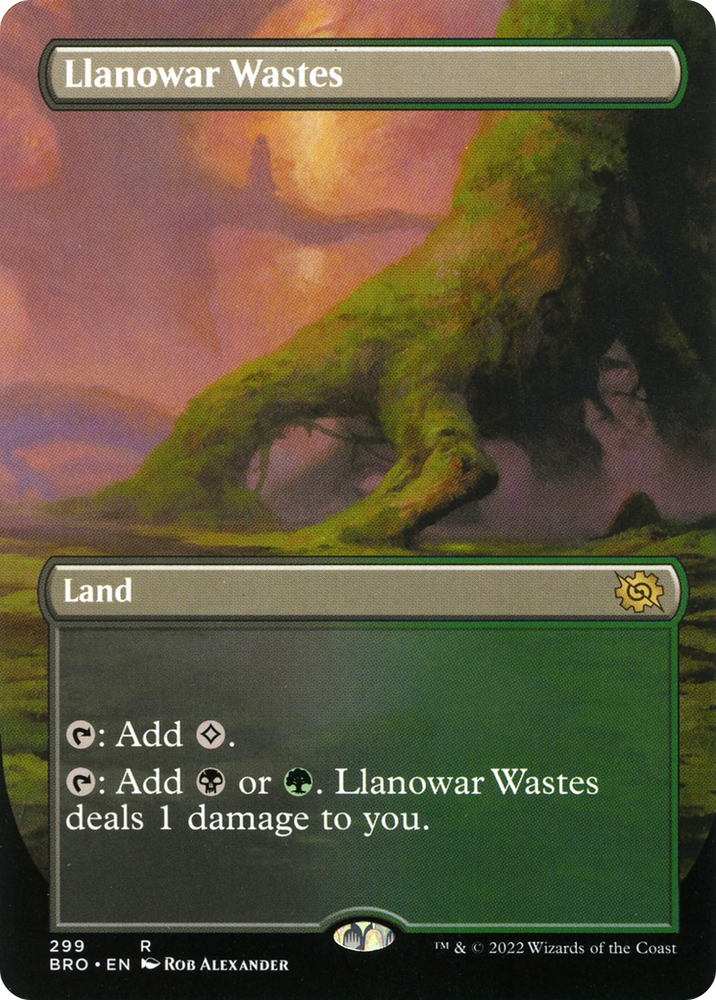 Llanowar Wastes (Borderless) (BRO-299) - The Brothers' War (Borderless)