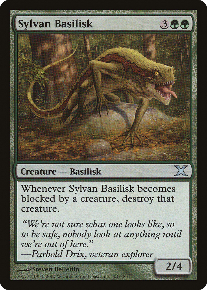Sylvan Basilisk (10E-301) - Tenth Edition Foil