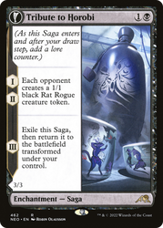 Tribute to Horobi (Extended Art) (NEO-462) - Kamigawa: Neon Dynasty: (Extended Art, fandfc, enchantment)