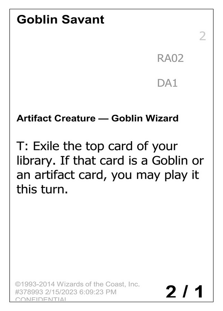 Goblin Savant (UNK-RA02A) - Unknown Event