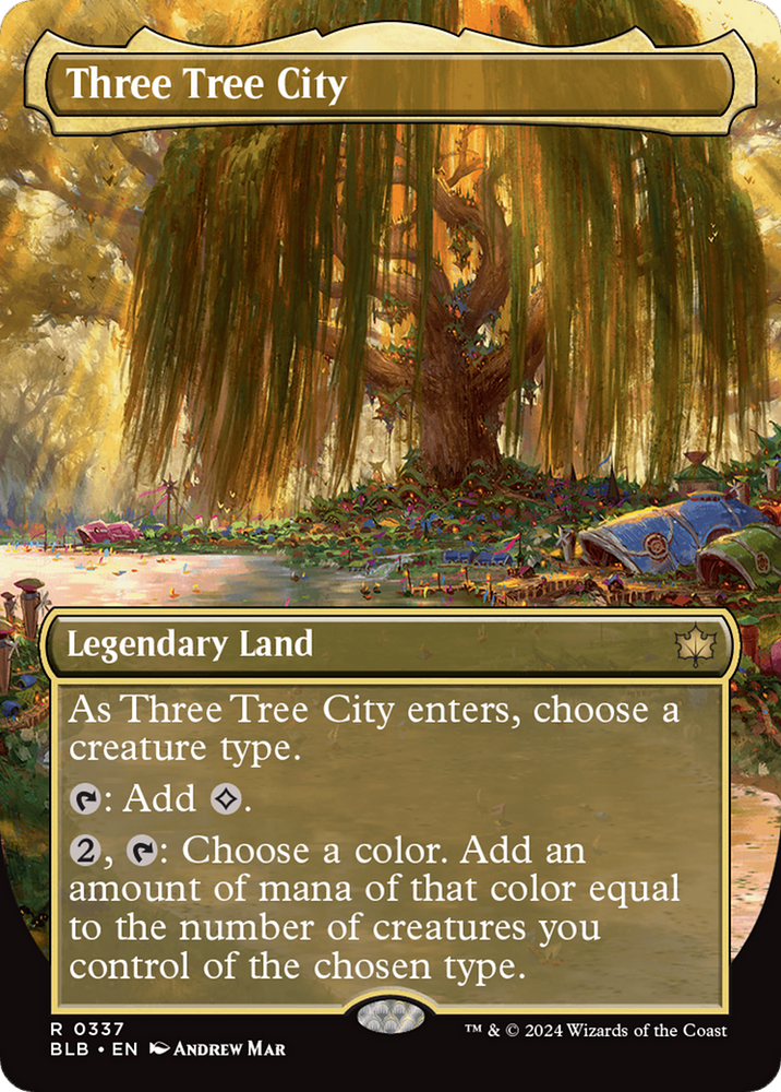 Three Tree City (Borderless) (0337) (BLB-337) - Bloomburrow (Borderless)