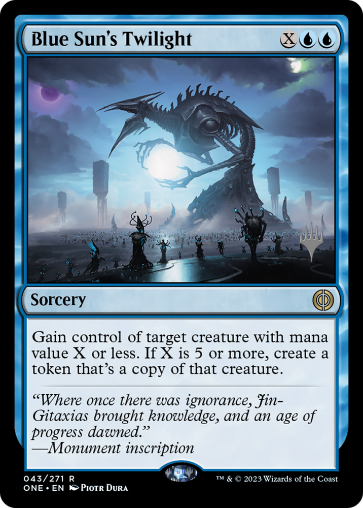 Blue Sun's Twilight (PPONE-043) - Phyrexia: All Will Be One Promos Foil