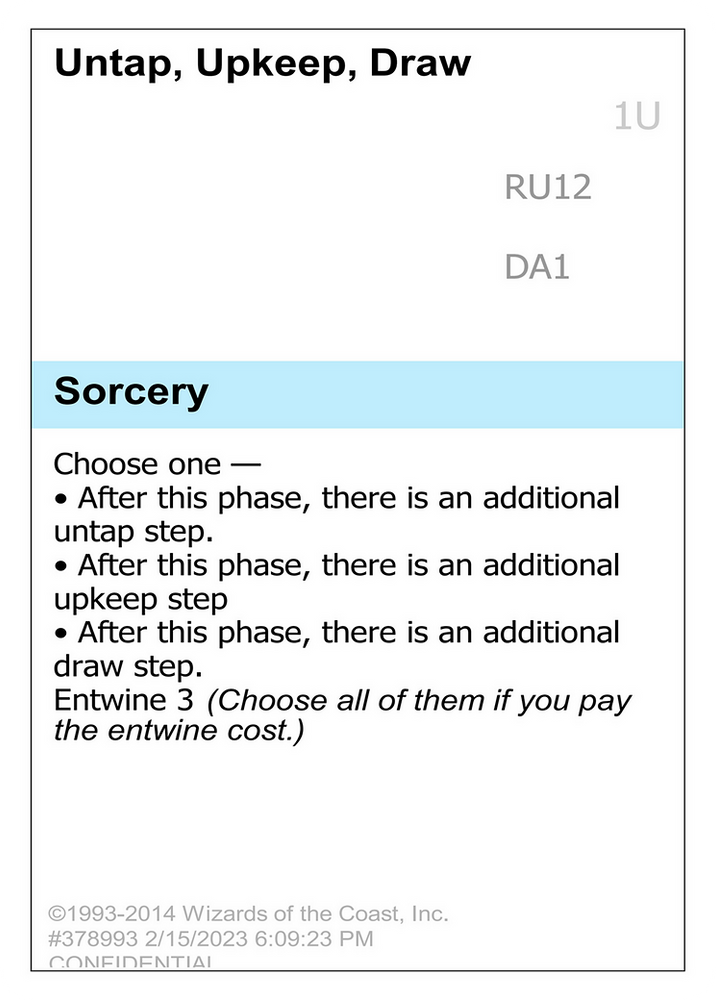Untap, Upkeep, Draw (UNK-RU12) - Unknown Event