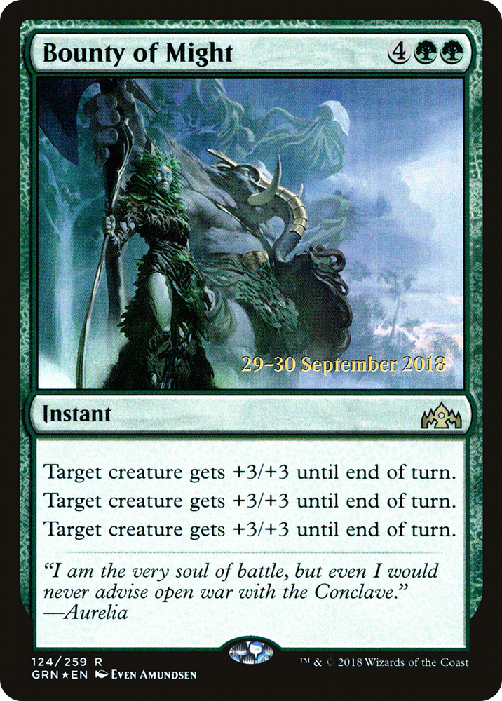 Bounty of Might (PRE-124) - Guilds of Ravnica Promos Foil