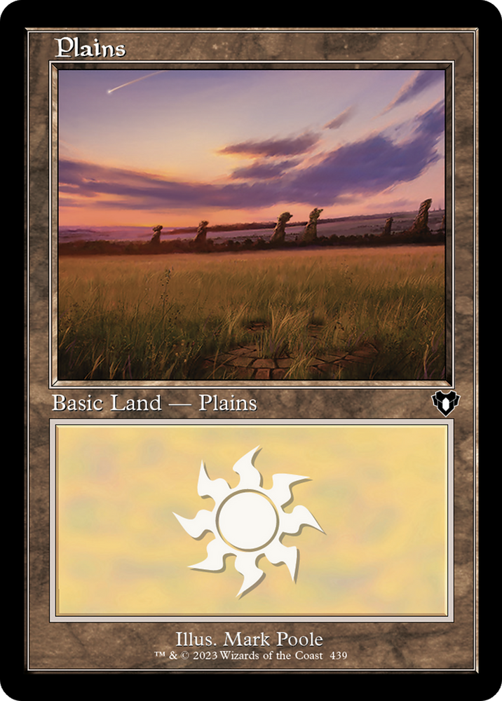 Plains (439) (Retro Frame) (CMM-439) - Commander Masters Foil