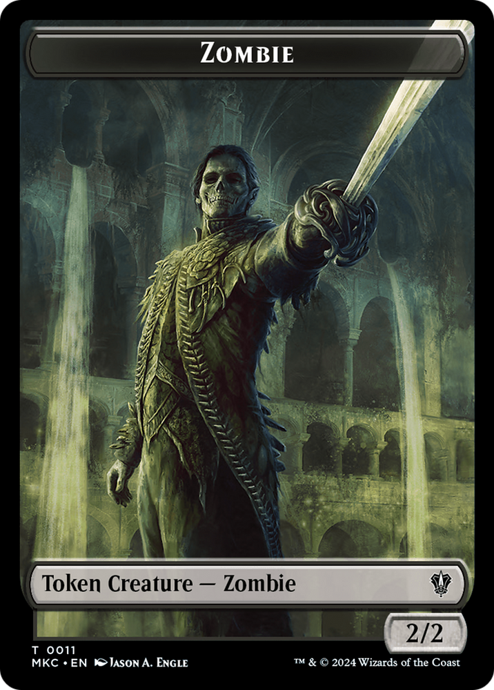 Zombie (TMKC-011) - Murders at Karlov Manor Commander Tokens Foil