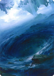 Island // Island (AZNR-012) - Zendikar Rising Art Series (Borderless) Foil