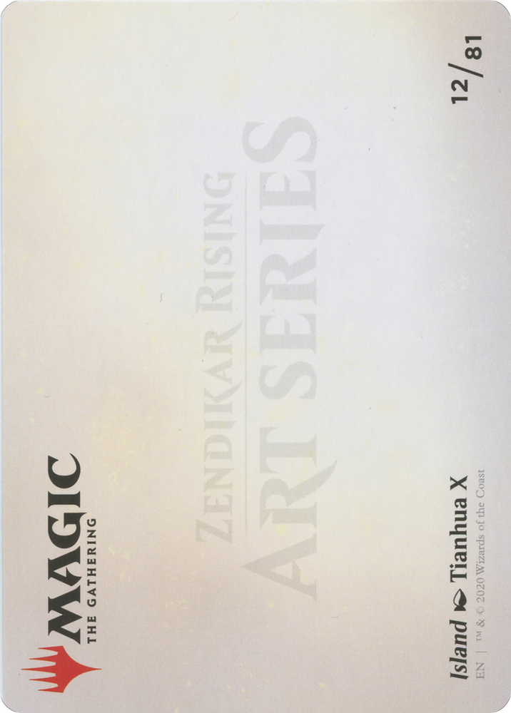 Island // Island (AZNR-012) - Zendikar Rising Art Series (Borderless) Foil