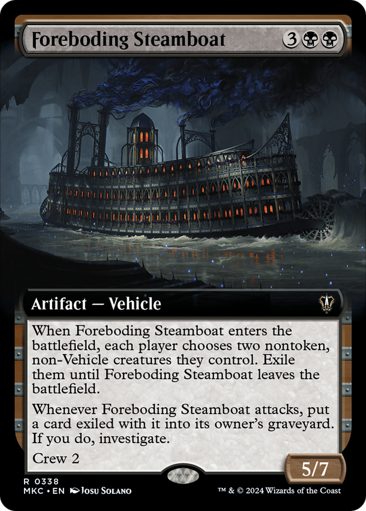 Foreboding Steamboat (Extended Art) (MKC-338) - Murders at Karlov Manor Commander: (Extended Art)