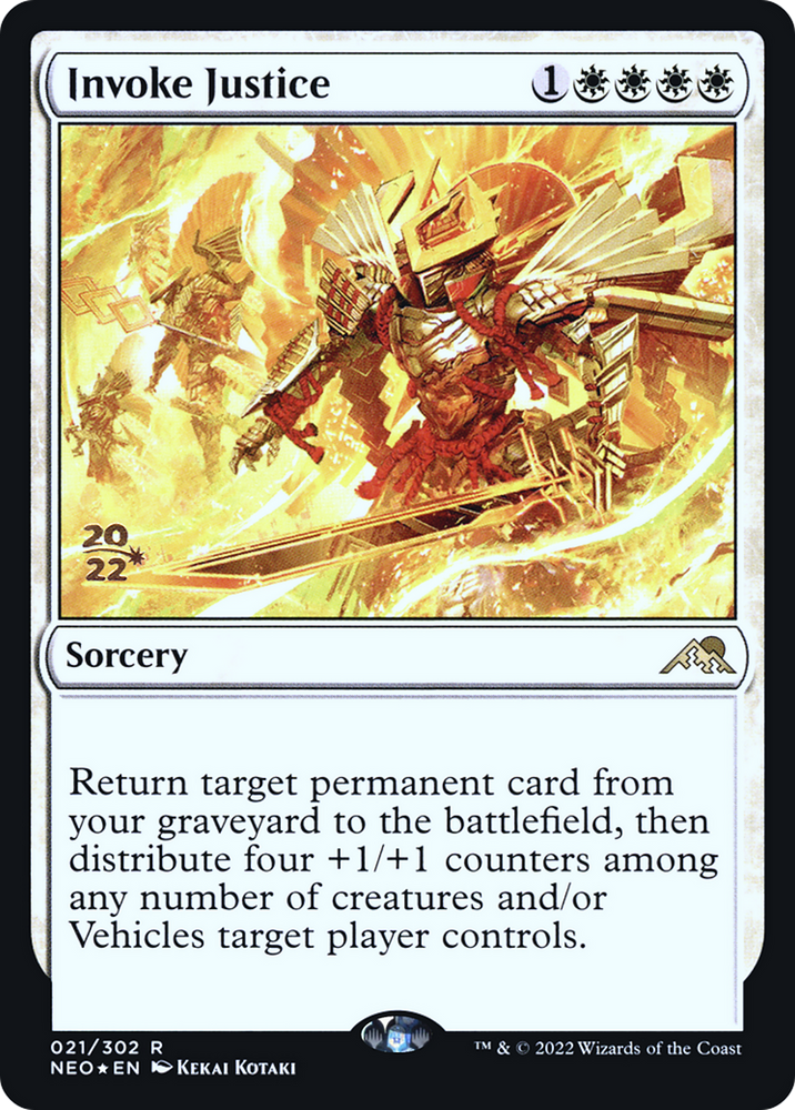 Invoke Justice (PRE-21S) - Kamigawa: Neon Dynasty Promos Foil