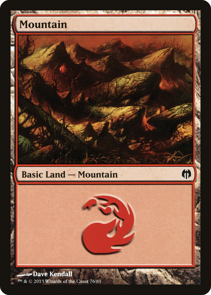 Mountain (76) (DDL-076) - Duel Decks: Heroes vs. Monsters