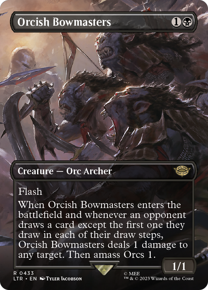 Orcish Bowmasters (Borderless) (LTR-433) - The Lord of the Rings: Tales of Middle-earth (Borderless)