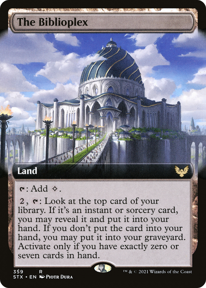 The Biblioplex (Extended Art) (STX-359) - Strixhaven: School of Mages: (Extended Art) Foil