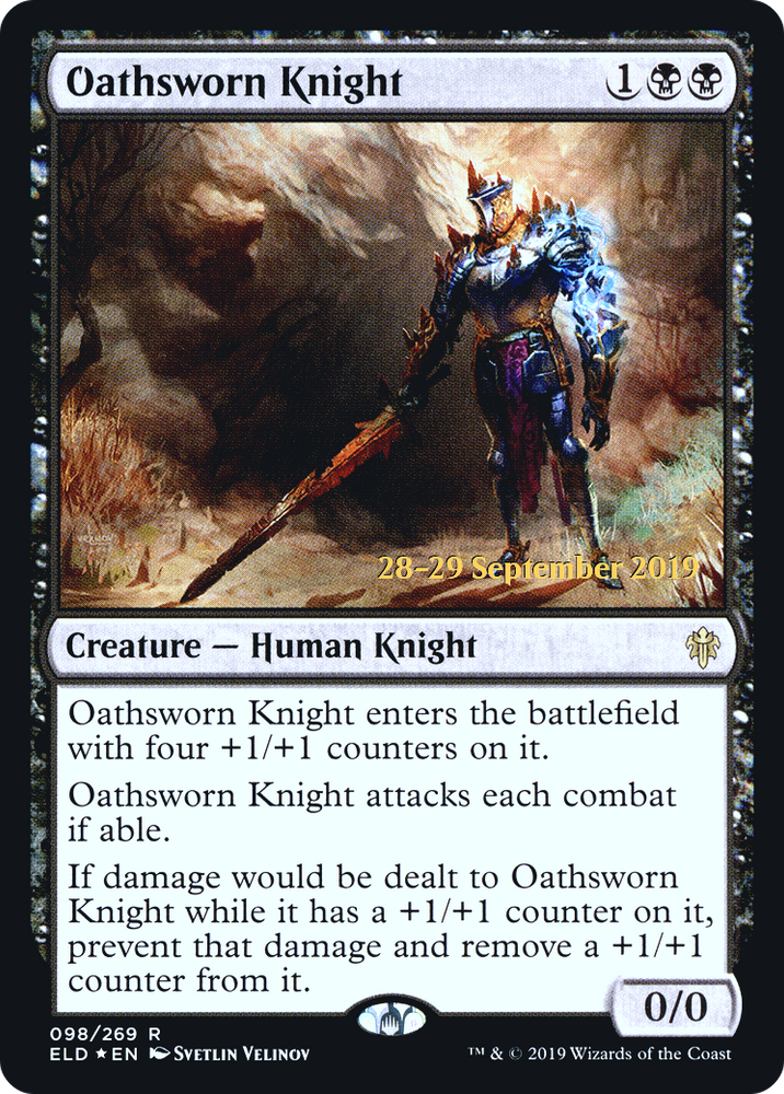 Oathsworn Knight (PRE-098) - Throne of Eldraine Promos Foil