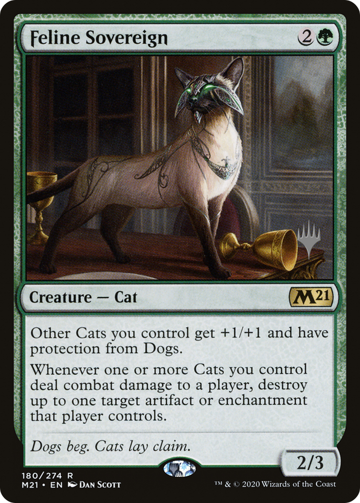 Feline Sovereign (PPM21-180P) - Core Set 2021 Promos Foil