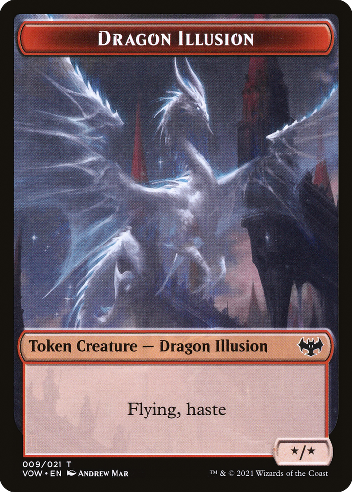 Dragon Illusion (TVOW-009) - Innistrad: Crimson Vow Tokens Foil