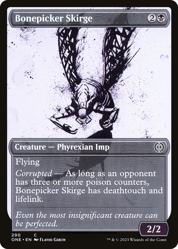 Bonepicker Skirge (Showcase) (ONE-290) - Phyrexia: All Will Be One: (Showcase) Foil