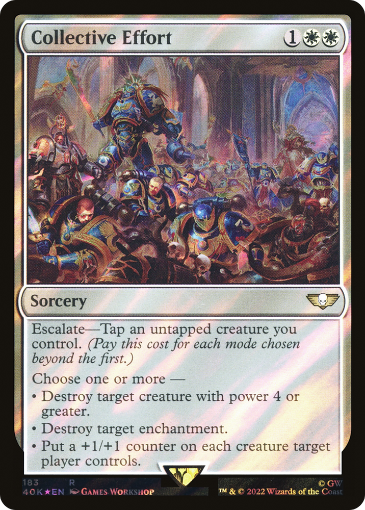 Collective Effort (Surge Foil) (40K-183★) - Warhammer 40,000 Commander Foil