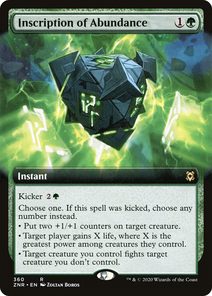 Inscription of Abundance (Extended Art) (ZNR-360) - Zendikar Rising: (Extended Art)
