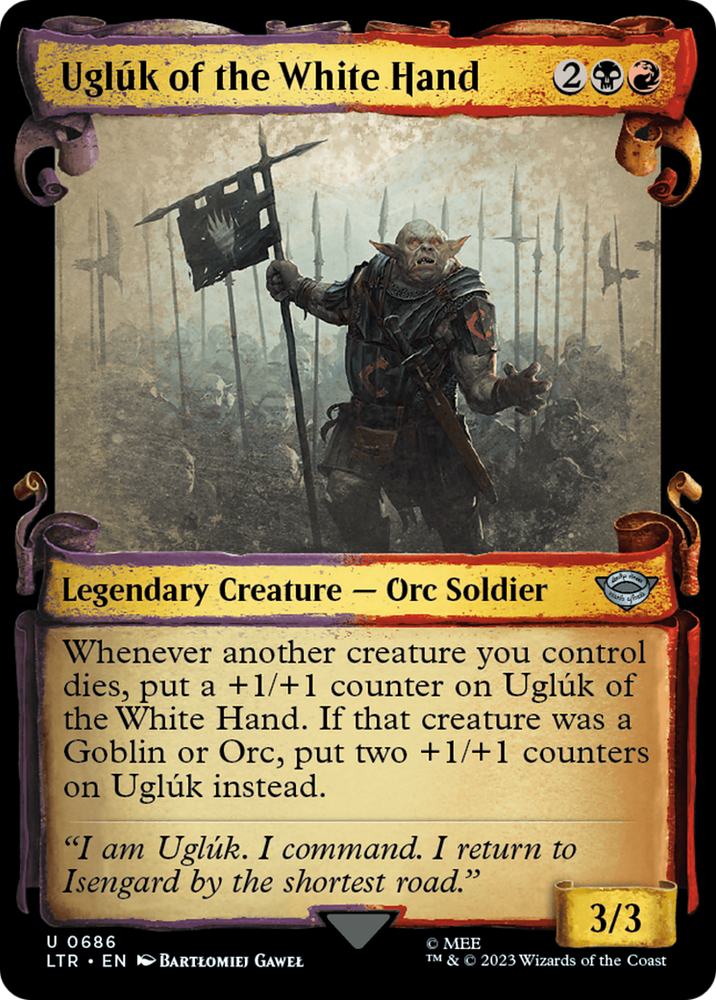 Ugluk of the White Hand (Showcase Scrolls) (LTR-686) - The Lord of the Rings: Tales of Middle-earth: (Showcase) Foil