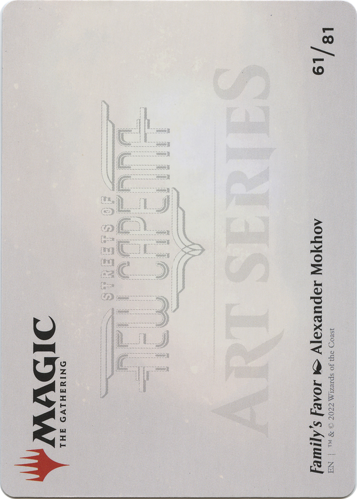 Family's Favor // Family's Favor (ASNC-061) - New Capenna Art Series (Borderless) Foil