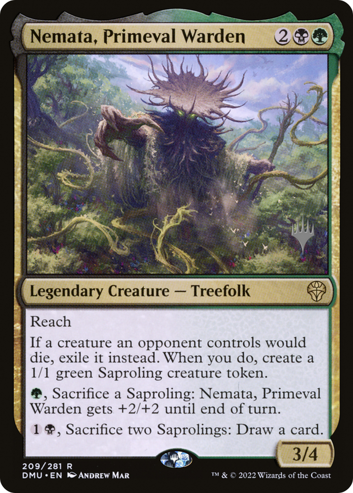 Nemata, Primeval Warden (PPDMU-209P) - Dominaria United Promos