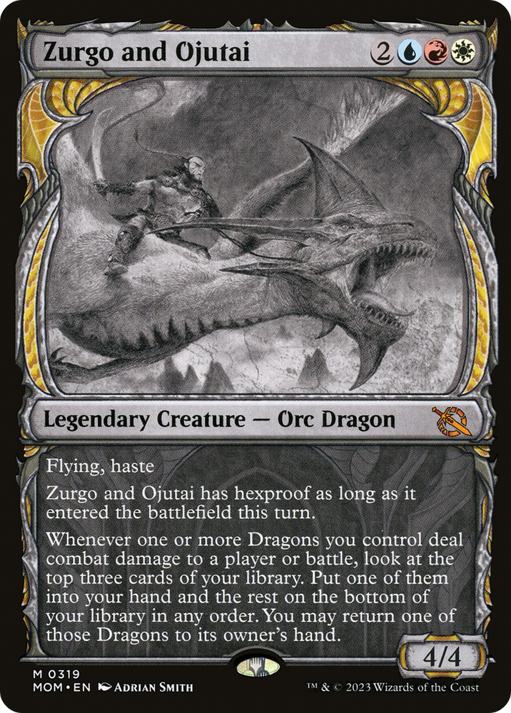 Zurgo and Ojutai (Showcase) (MOM-319) - March of the Machine: (Showcase) Foil