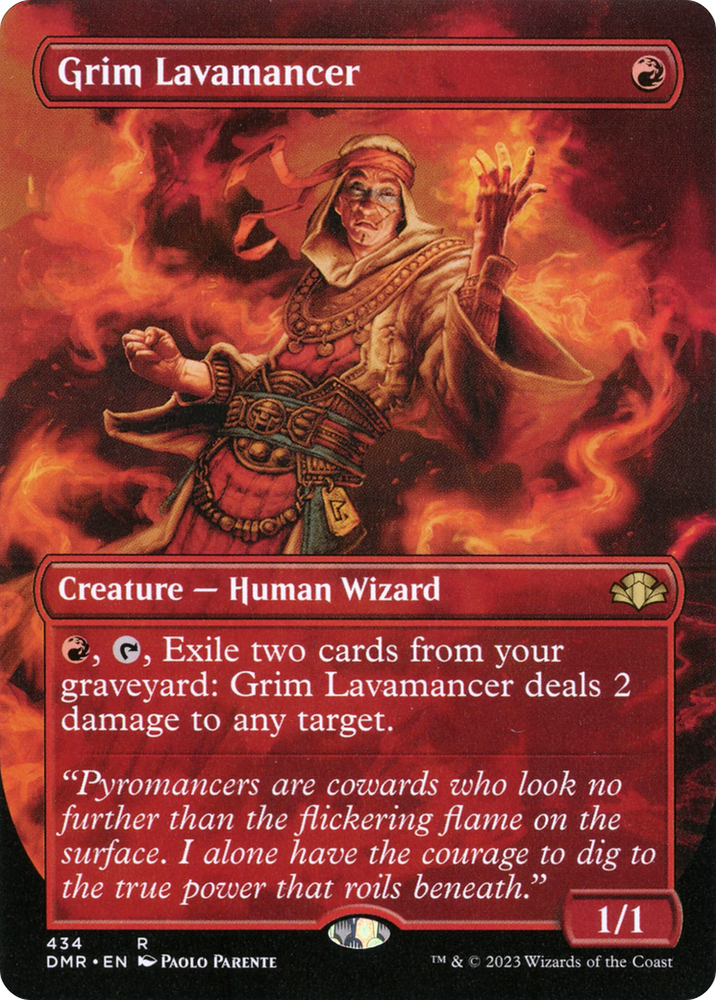 Grim Lavamancer (Borderless) (DMR-434) - Dominaria Remastered (Borderless) Foil