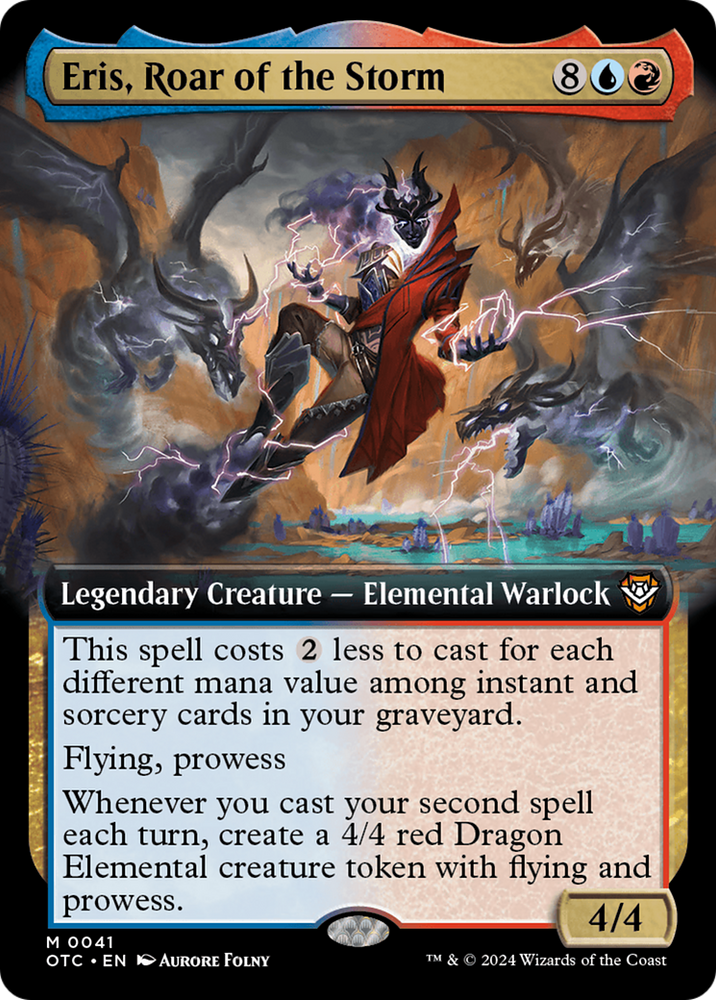 Eris, Roar of the Storm (Extended Art) (OTC-041) - Outlaws of Thunder Junction Commander: (Extended Art) Foil