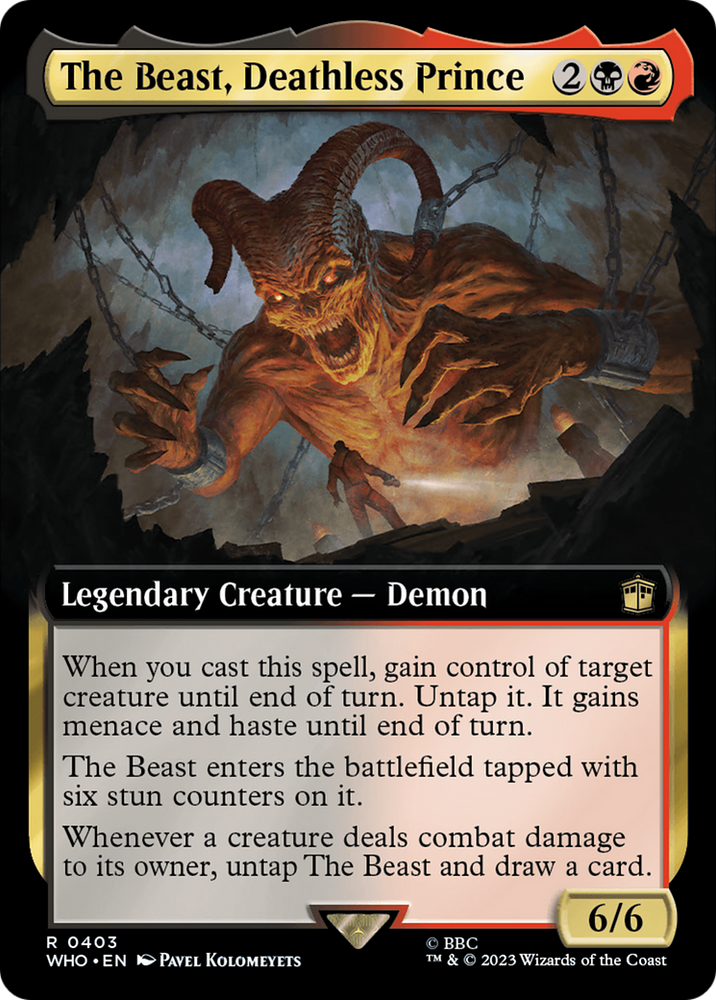 The Beast, Deathless Prince (Extended Art) (WHO-403) - Doctor Who: (Extended Art) Foil
