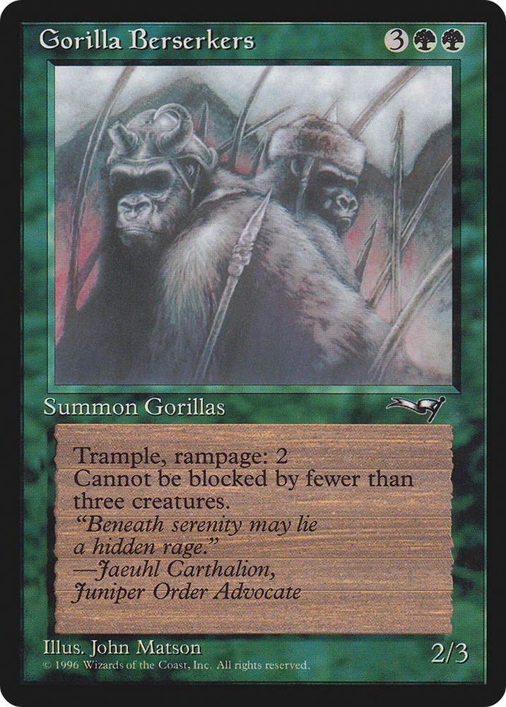 Gorilla Berserkers (Closed Mouth) (ALL-93B) - Alliances