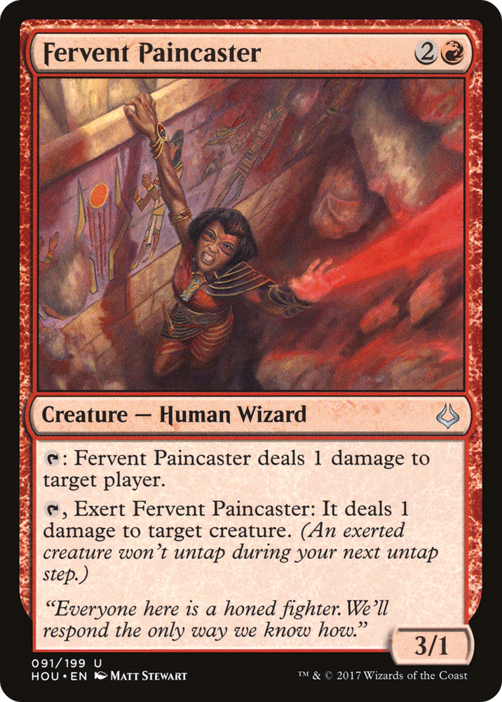 Fervent Paincaster (HOU-091) - Hour of Devastation Foil