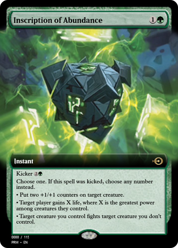 Inscription of Abundance (PRM-83728) - Magic Online Promos Foil