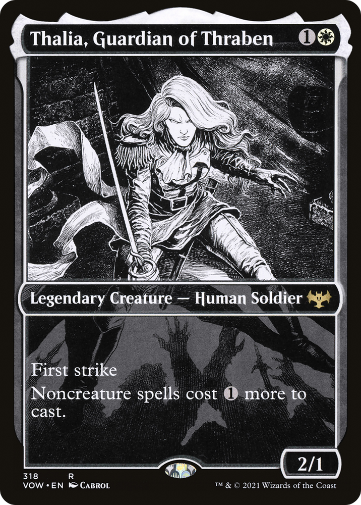 Thalia, Guardian of Thraben (VOW-318) - Innistrad: Crimson Vow: (Showcase) Foil