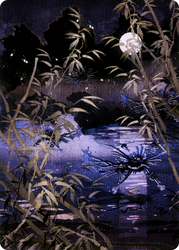 Swamp // Swamp (ANEO-081) - Neon Dynasty Art Series (Borderless) Foil